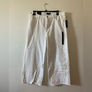 Nwt Banana Republic Plus Size White Wide Leg Jean Size 18